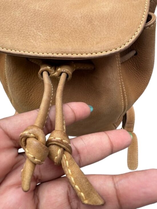 VTG COACH Small Backpack Camel Tan Nubuc Leather 1995 Made in Italy G5E-4938 main image 14